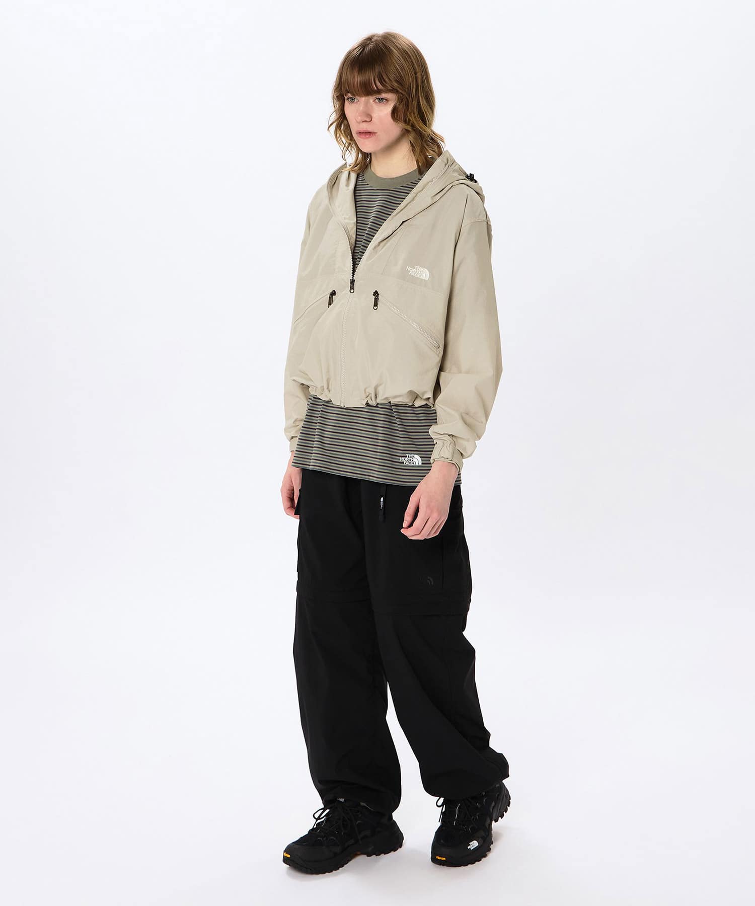 THE NORTH FACE Short Compact Jacket フォッシルアイボリーの画像