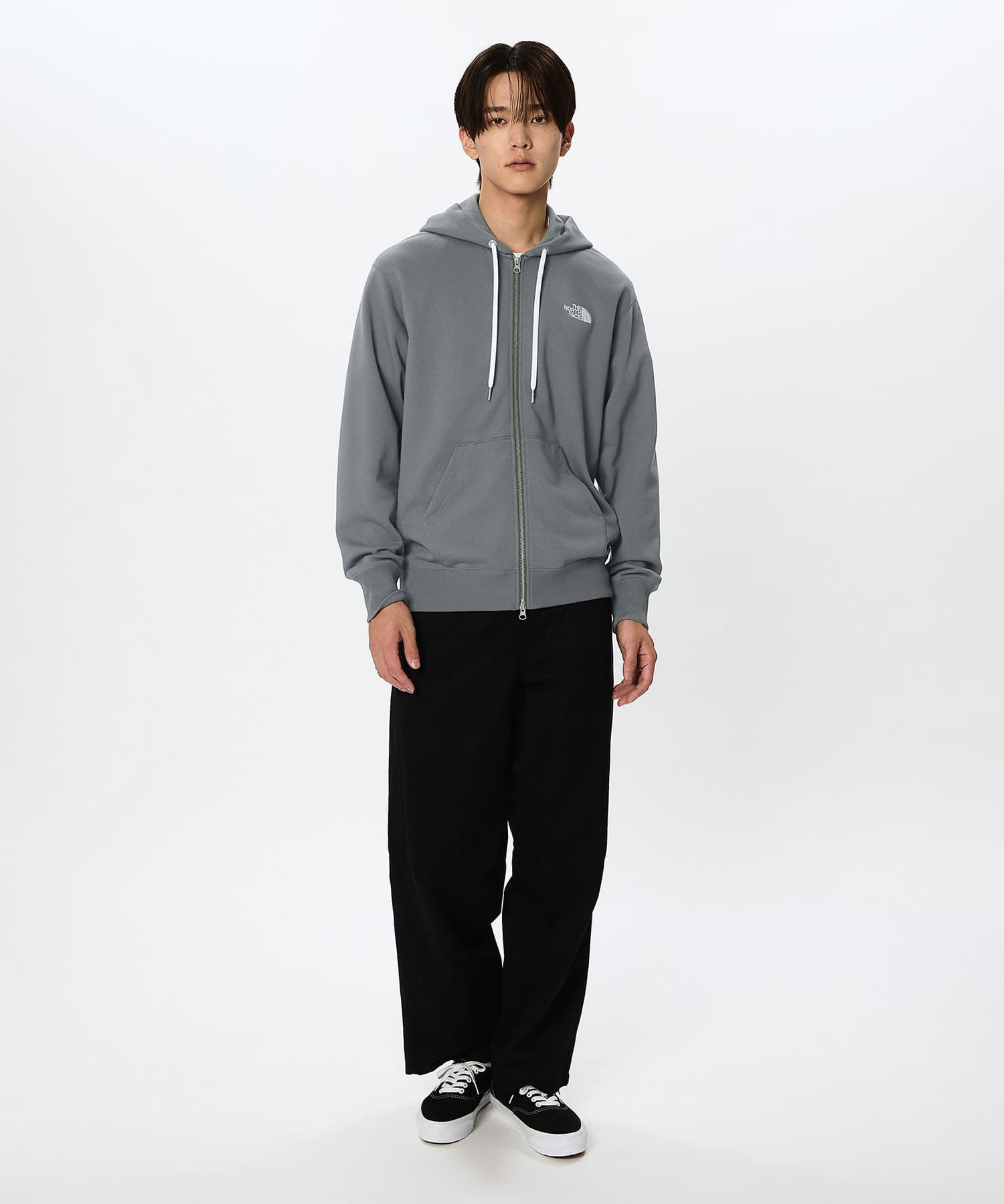 THE NORTH FACE Square Logo Full Zip スモークドパールの画像