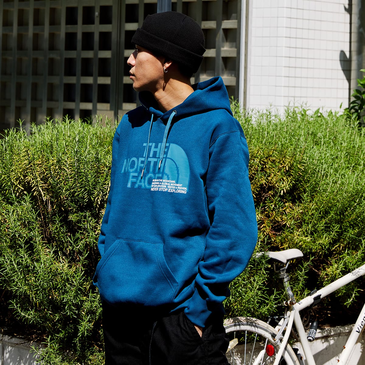 THE NORTH FACE FRONT HALF DOME HOODIE モントレーブルー 21FW
