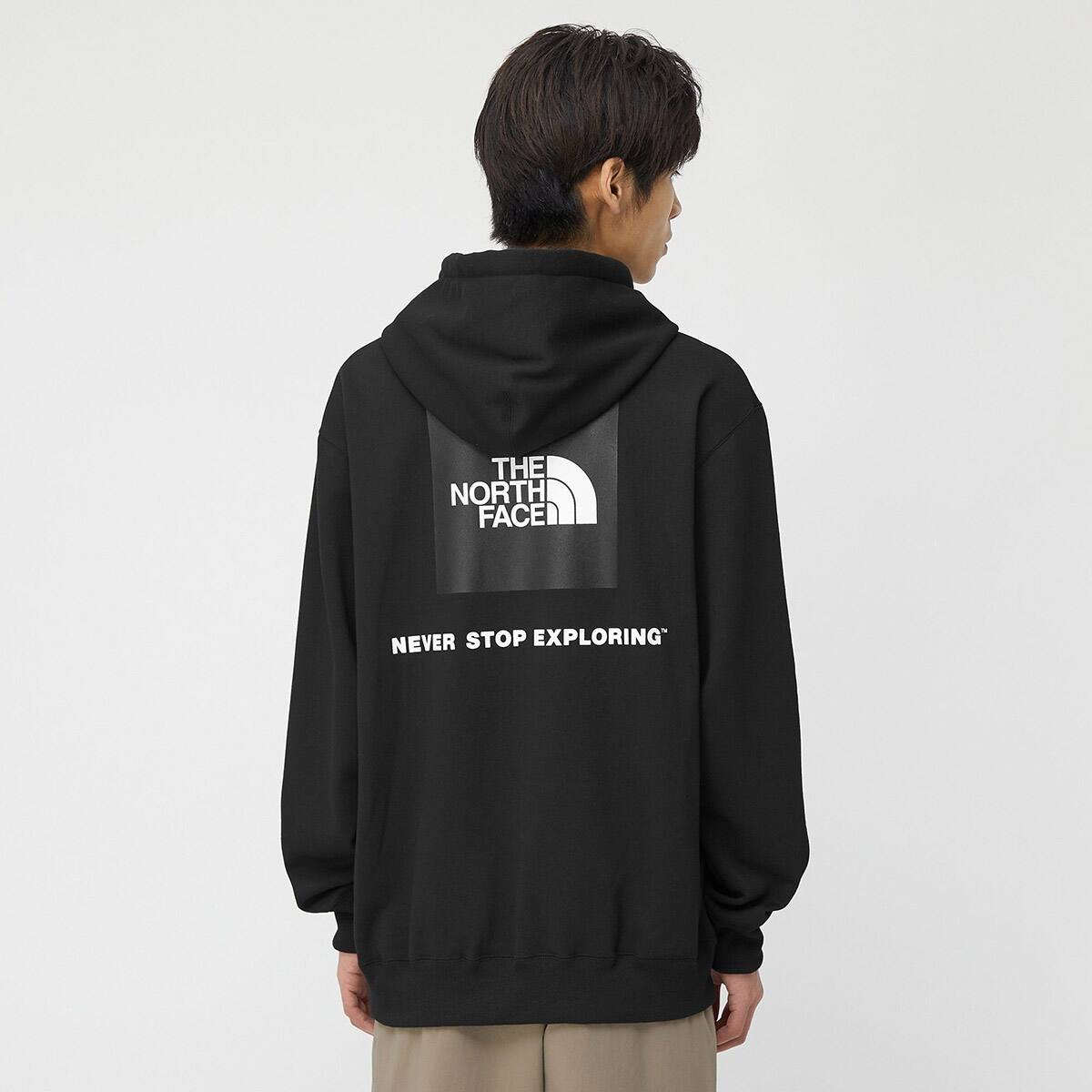 THE NORTH FACE BACK SPUARE LOGO HOODIE ブラック 22FW-I