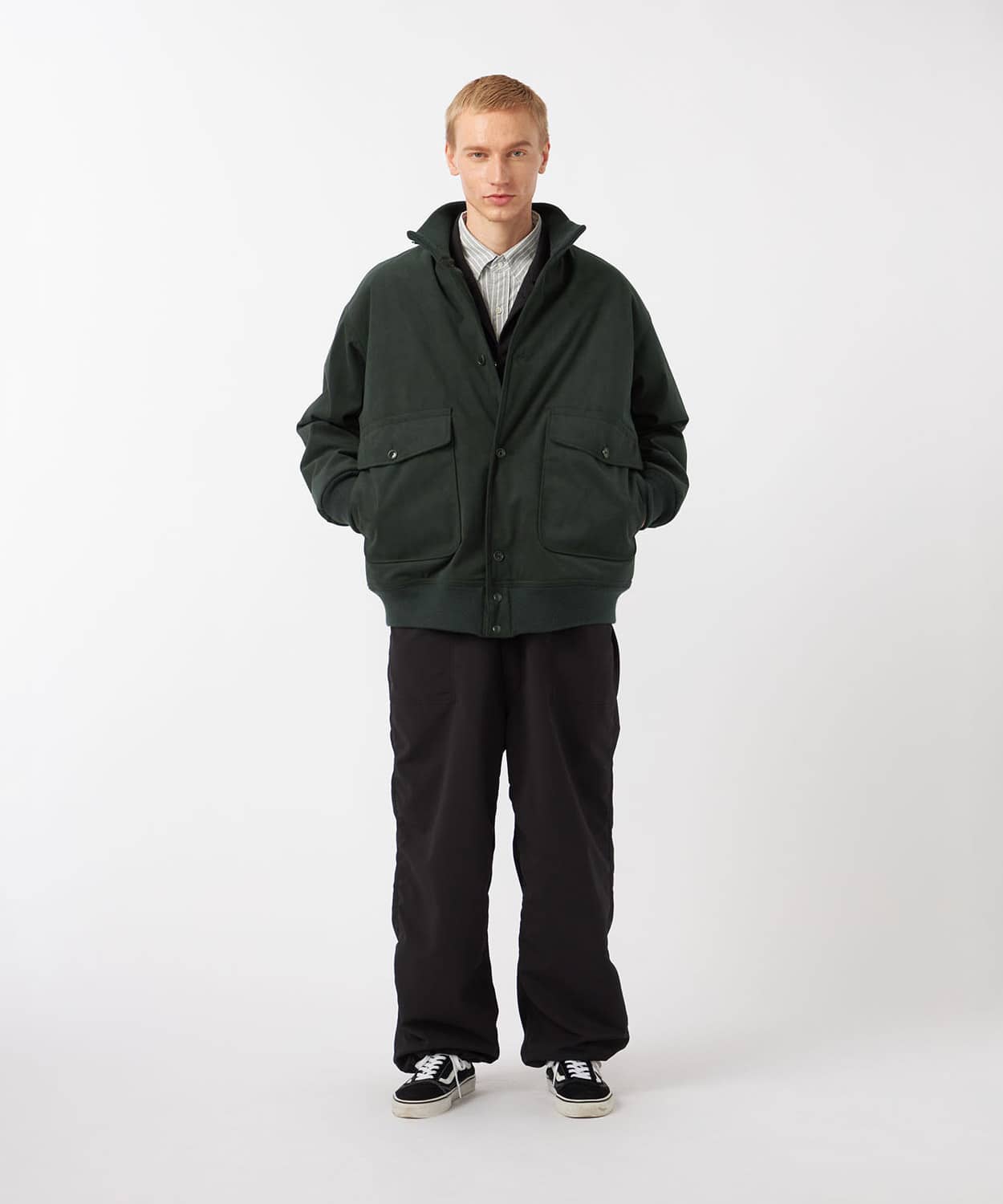 nanamica Insulation Crew Jacket Moss Grayの画像