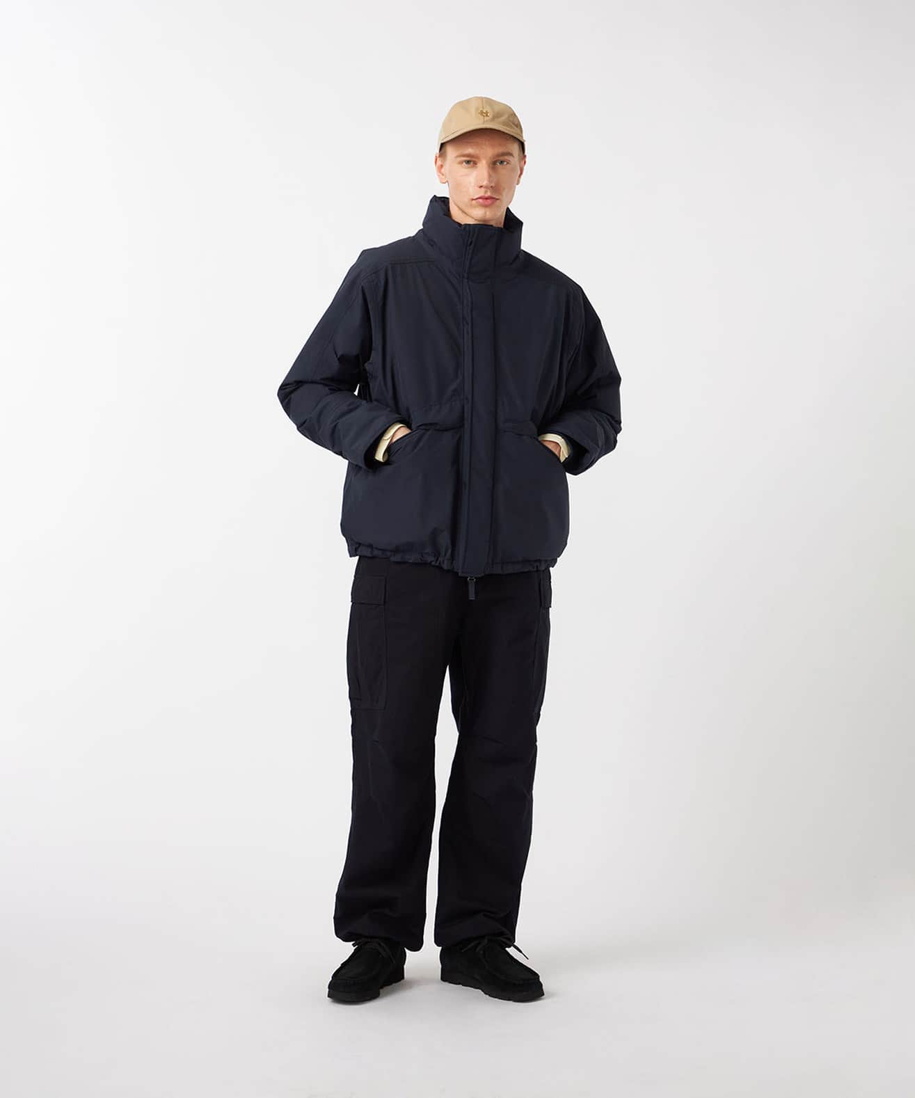 nanamica GORE-TEX Short Down Jacket Navyの画像