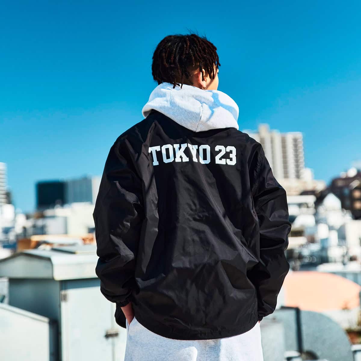 TOKYO 23 COACH JACKET BLACK 22SS-I