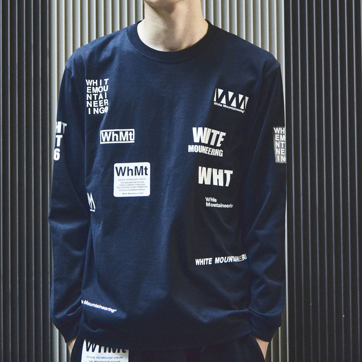 WHITE MOUNTAINEERING WM LOGO RANDAM PRINTED LONG SLEEVE T-SHIRT