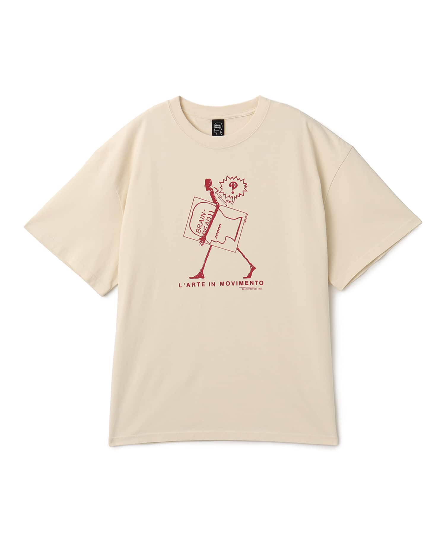 BRAIN DEAD MOVIMENTO T-SHIRT CREAMのメイン画像