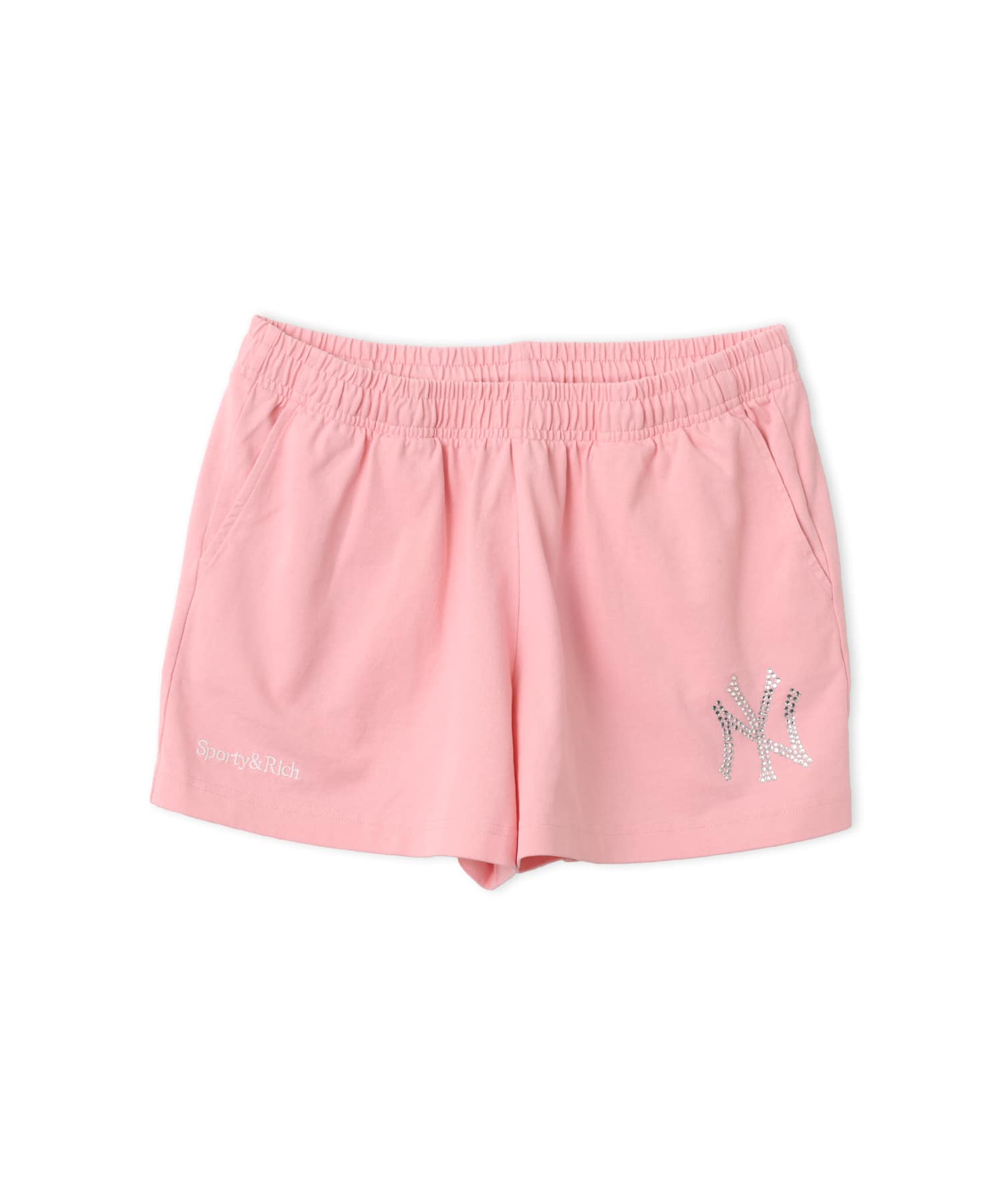 SPORTY＆RICH Yankees Krystal Disco Short Candy/Whiteのメイン画像