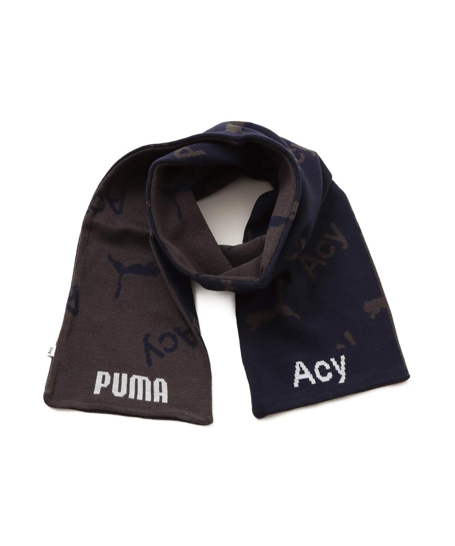 PUMA PUMA SCARF ACY PUMA NAVY-COOL DARK GRAYのメイン画像