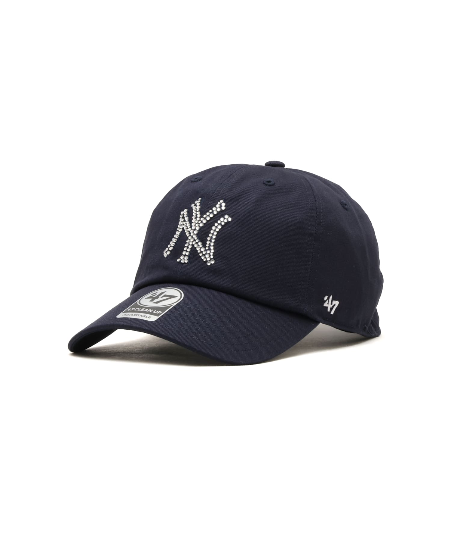 SPORTY＆RICH Yankees Krystal Hat Dark Navy/Whiteのメイン画像
