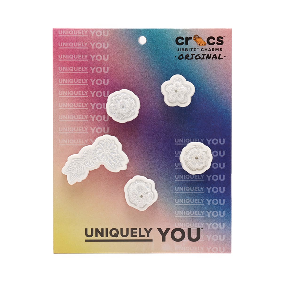 crocs White Elegant Floral 5 Pack MULTIのメイン画像
