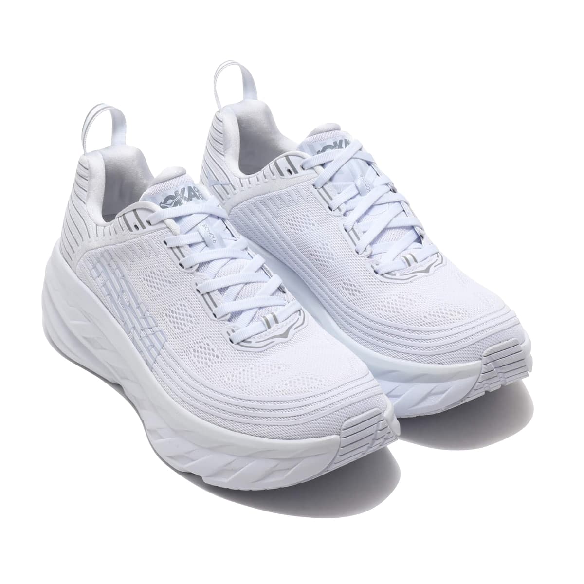 hoka white leather