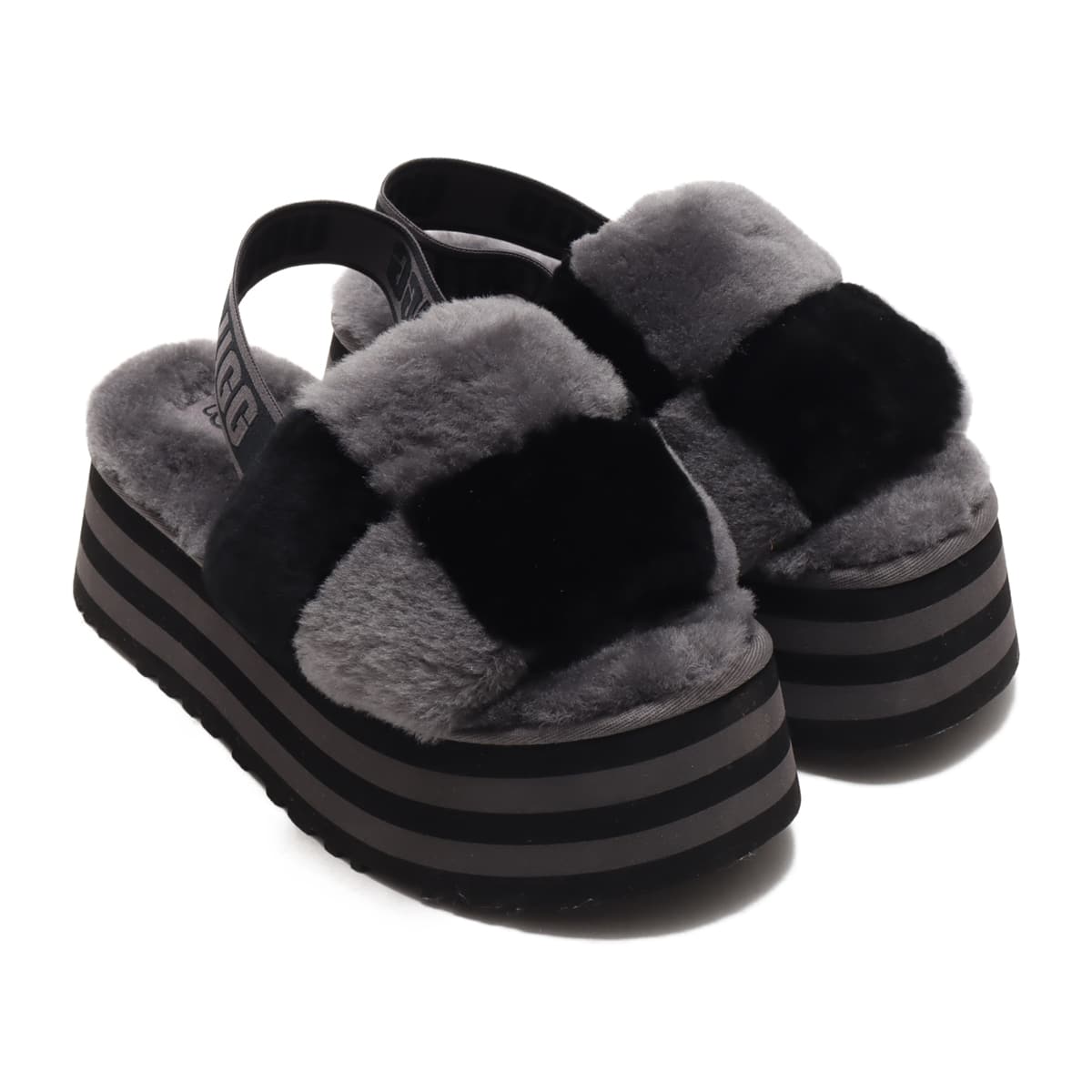 UGG Disco Checker Slide BLACK / DARK GREY 20FW-I_photo_large