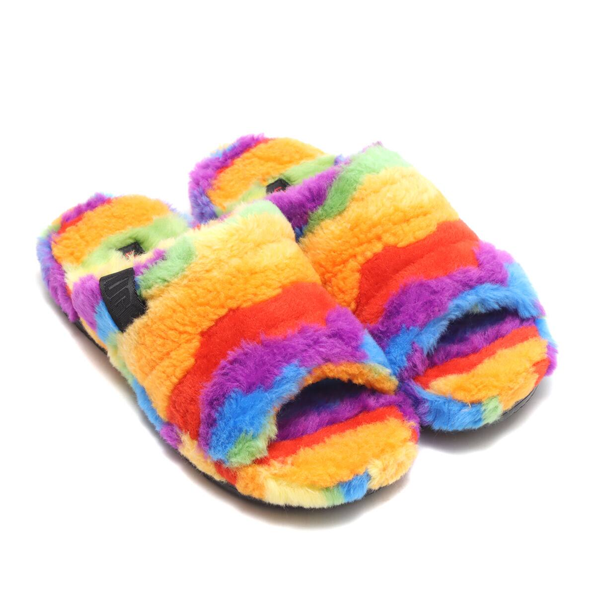 UGG M FLUFF YOU CALI COLLAGE RAINBOW STRIPE 21SS-I_photo_large