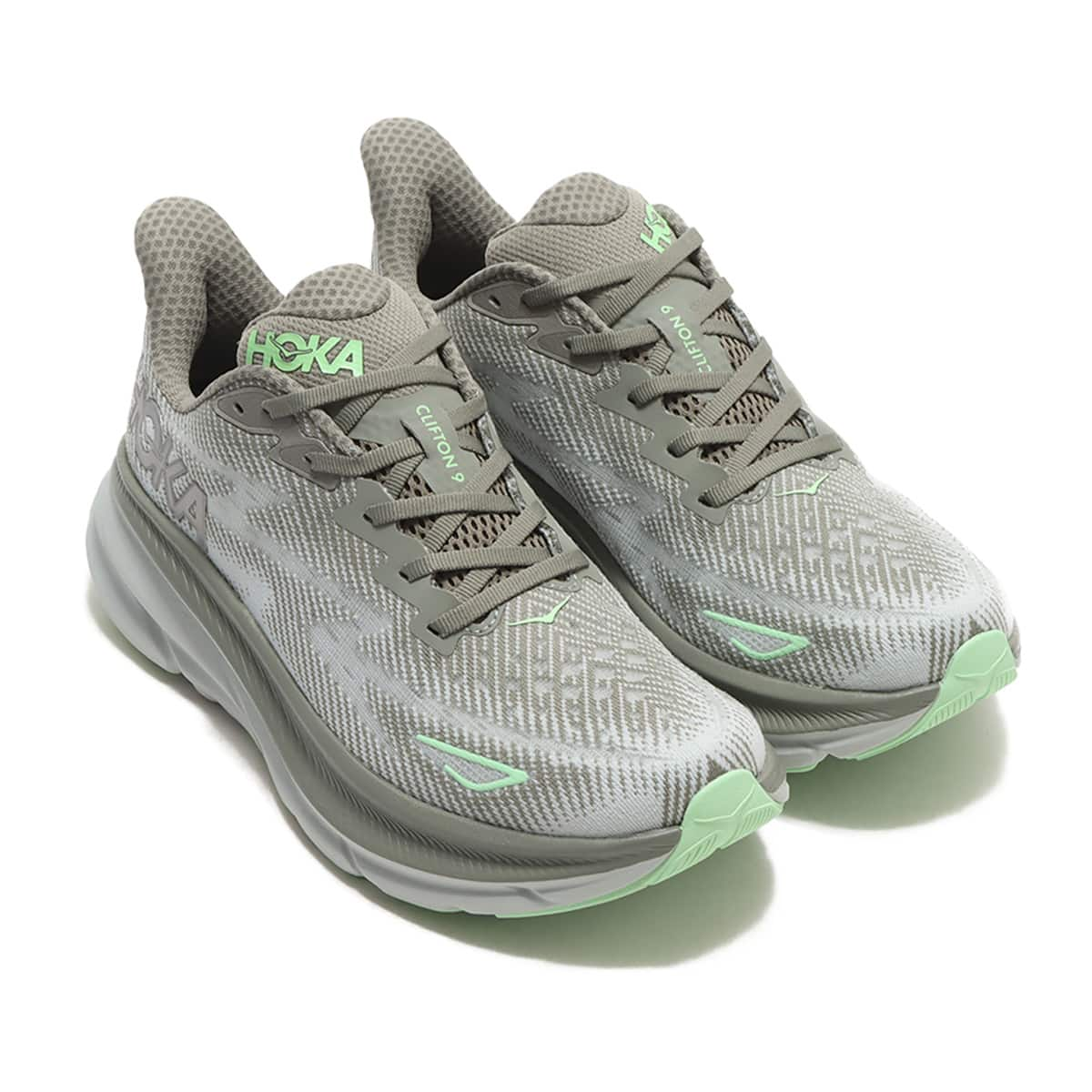 HOKA ONEONE CLIFTON 9 OLIVE HAZE / MERCURY 23FW-I