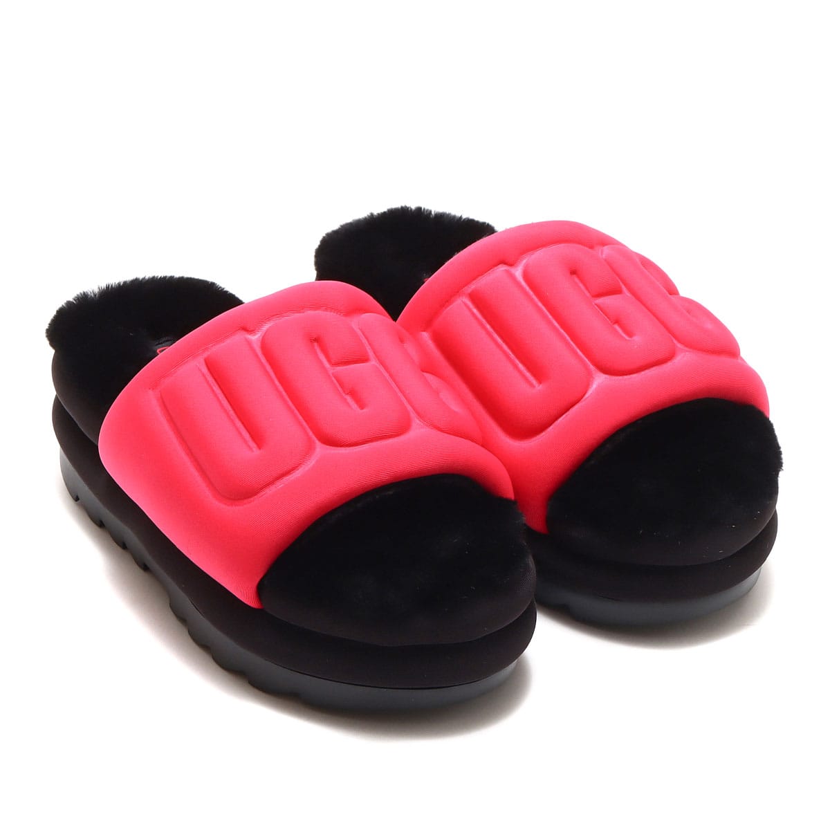 UGG W MAXI GRAPHIC SLIDE RADISH / BLACK 22FW-I