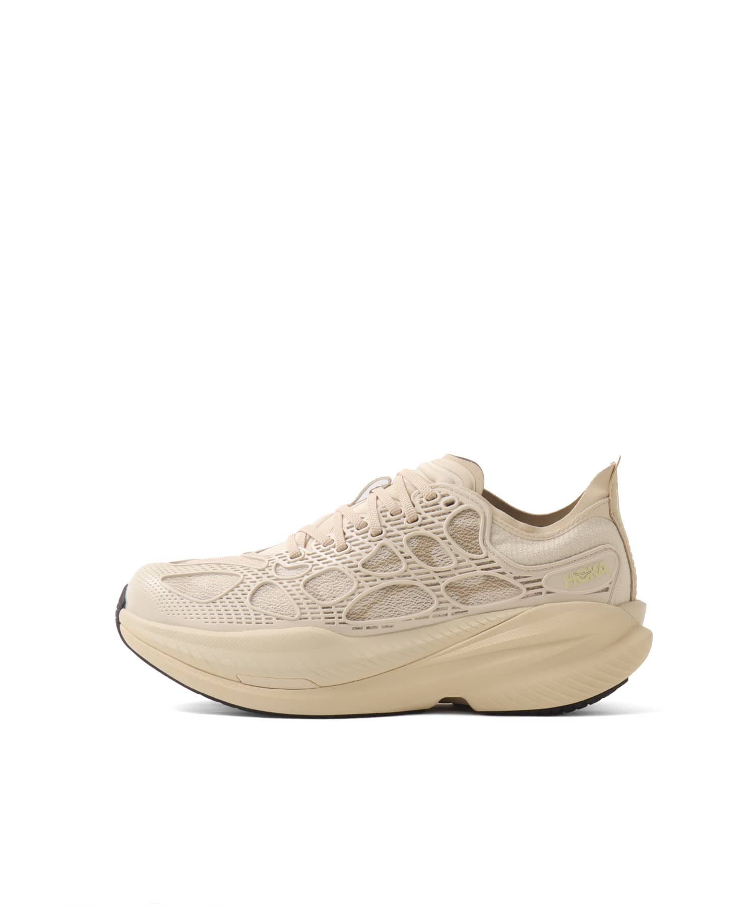 マナオラハワイ パレオ ベージュ系 HOKA MACH X CAGED BEIGE（ホカ マッハ エックス ケイジド-ベージュ