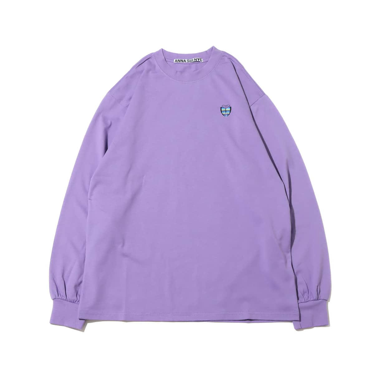 ANNA SUI NYC 蝶刺繍 ベーシック ロンT PURPLE 23FA-Iのメイン画像