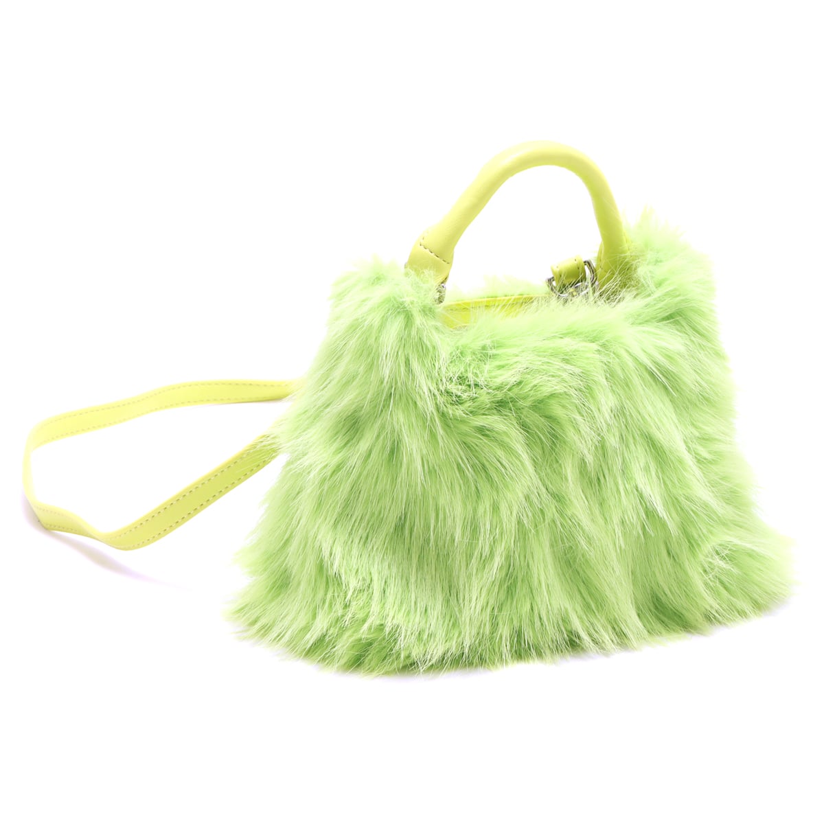 ANNA SUI NYC モンスターファー ミニ ショルダｰバッグ LIME 23FA-I