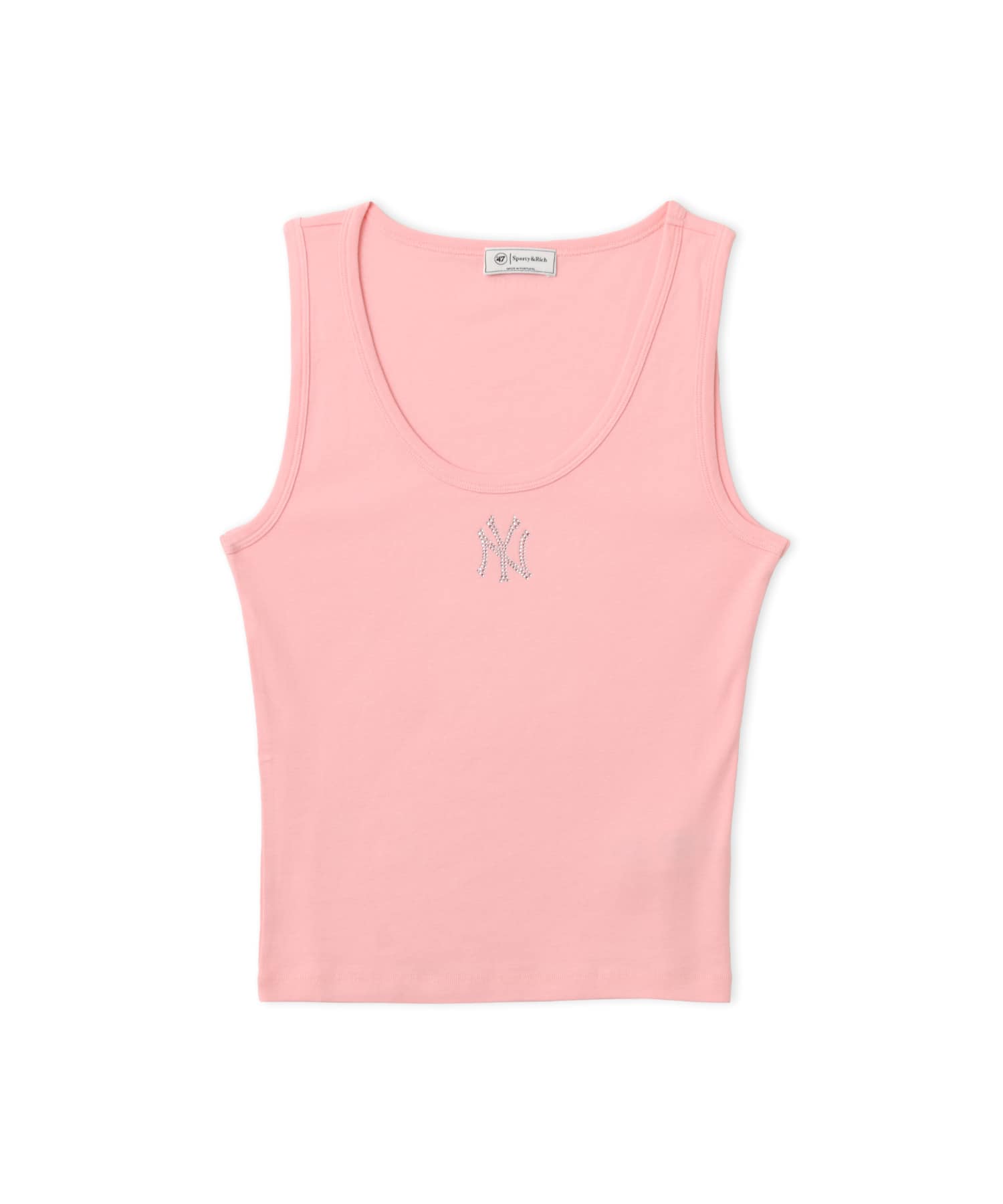SPORTY＆RICH Yankees Krystal Cropped Tank Candy/Whiteのメイン画像