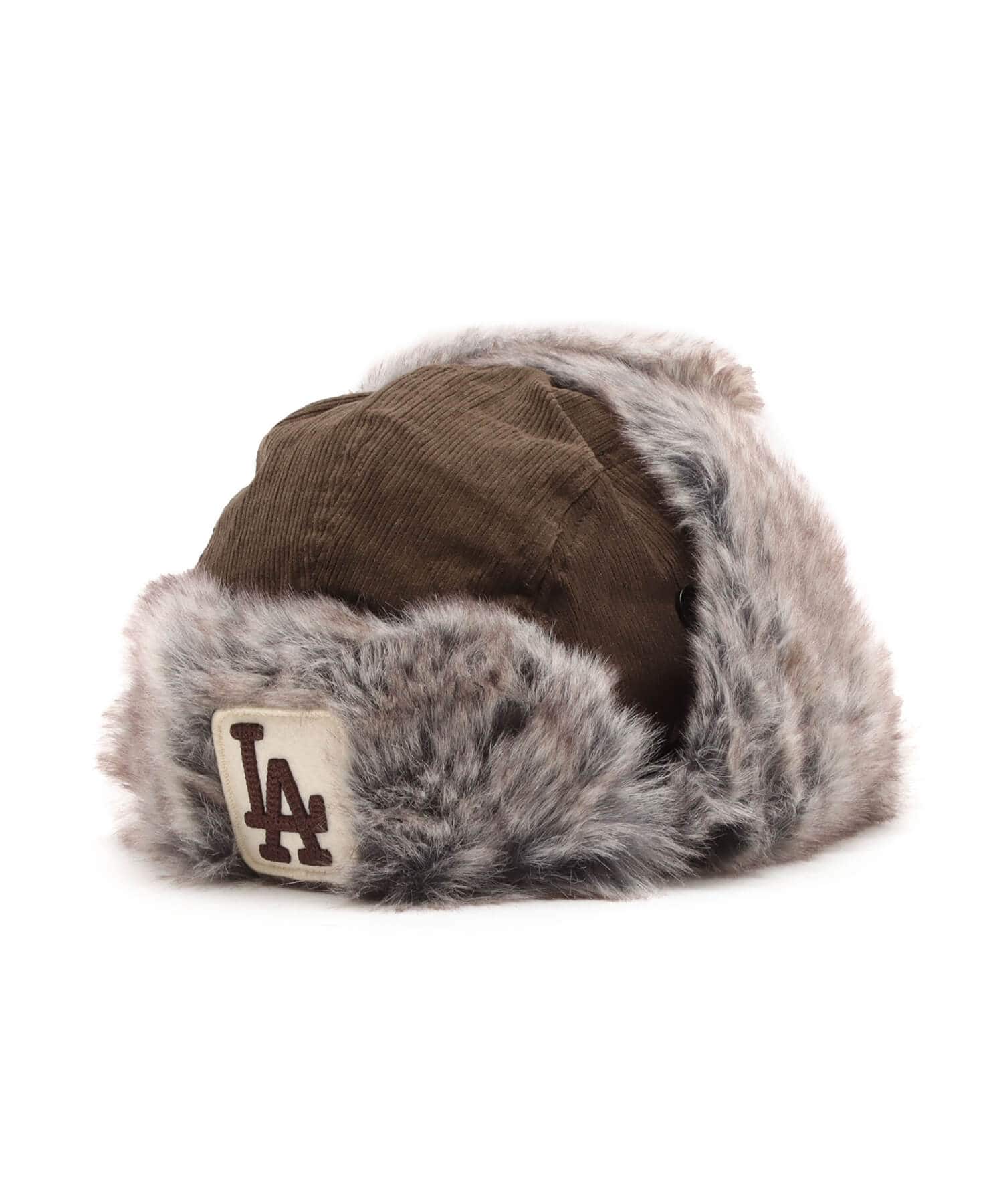NEW ERA TRAPPER CORDUROY Los Angeles Dodgers BROWNのメイン画像