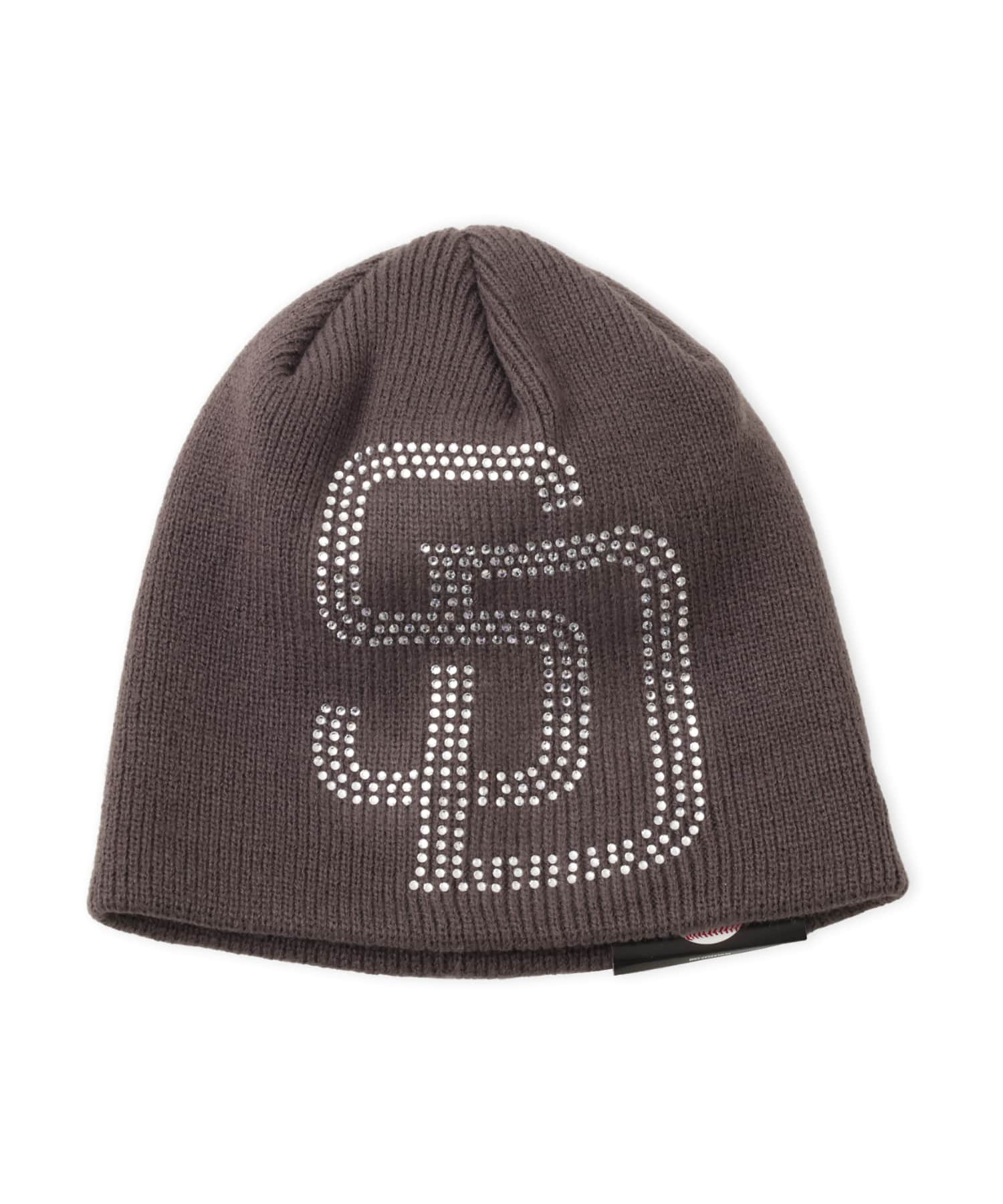 NEW ERA BASIC BEANIE Rhinestone San Diego Padres GRAYのメイン画像