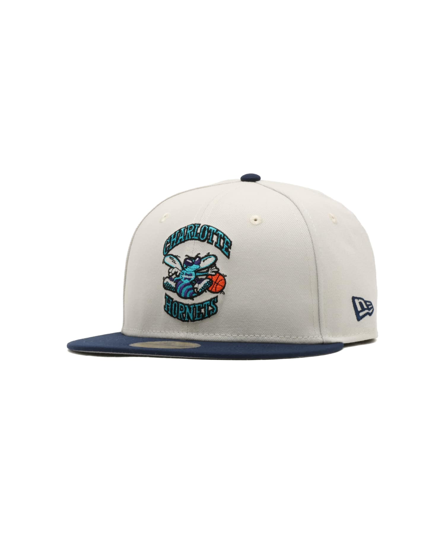 NEW ERA 59FIFTY Hardwood Classics Charlotte Hornets CL SLIN WHITEのメイン画像