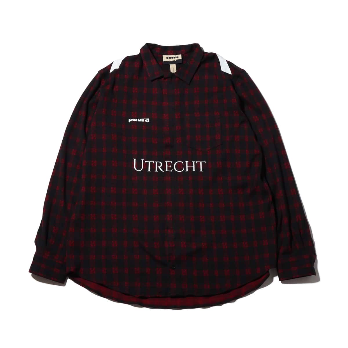 DIADORA FLANNEL SHIRT 9 BLACK/TRUE RED 19FA-I_photo_large