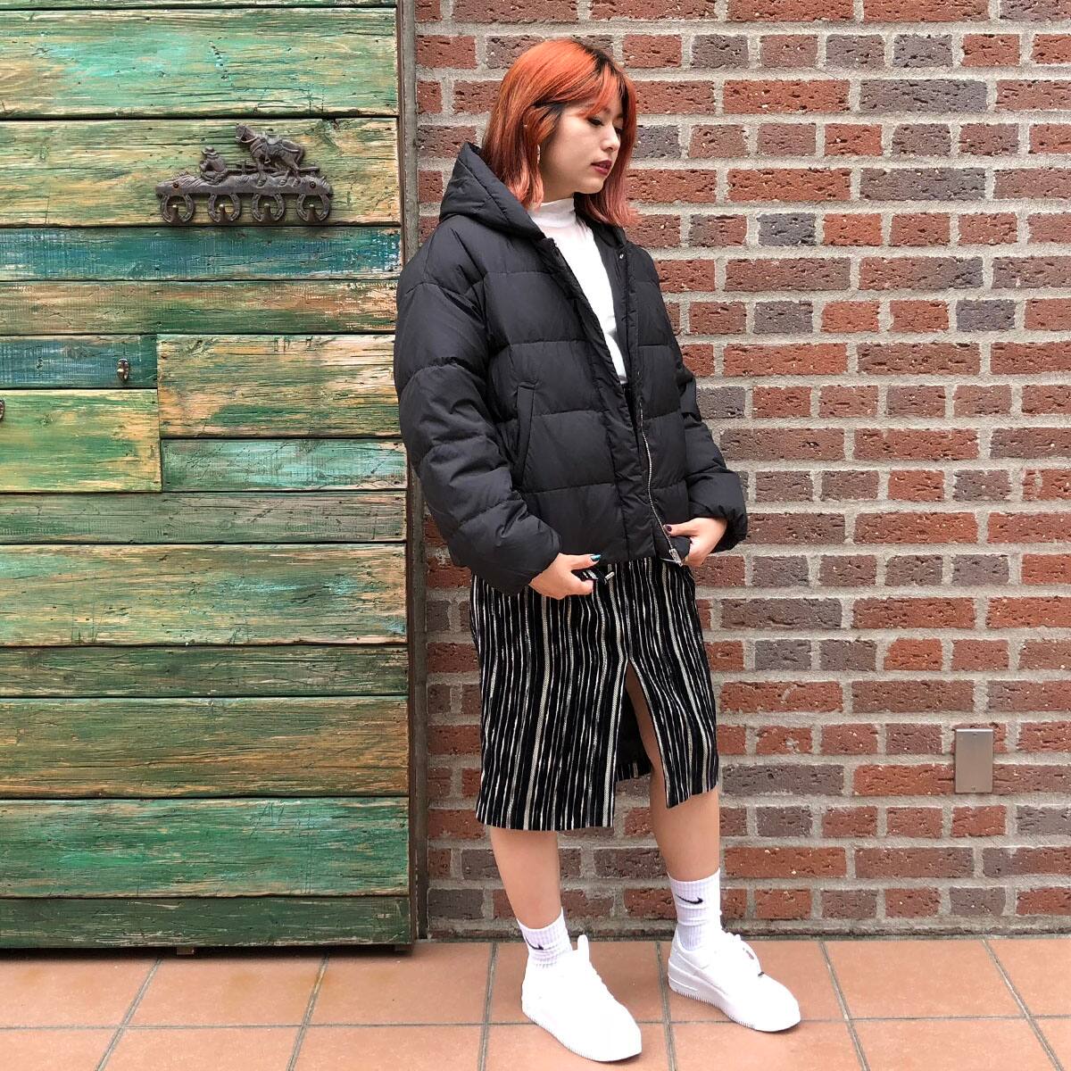 atmos pink ショート ダウン BLACK 18FA-I_photo_large