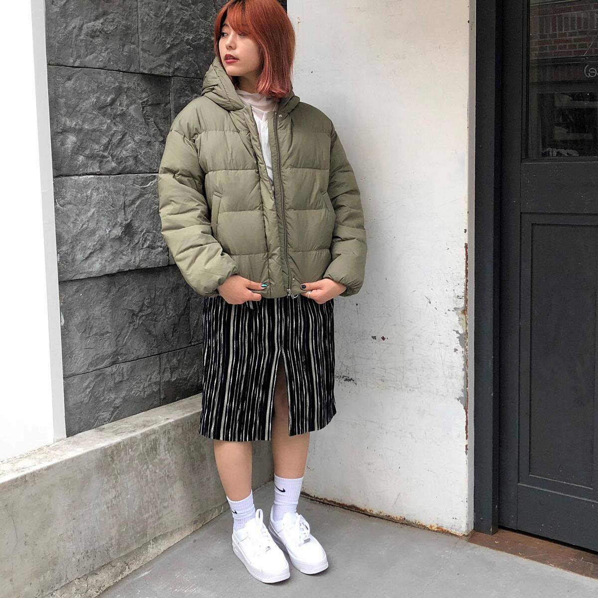 atmos pink ショート ダウン KHAKI 18FA-I_photo_large