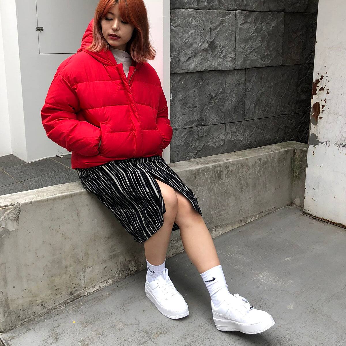 atmos pink ショート ダウン RED 18FA-I_photo_large