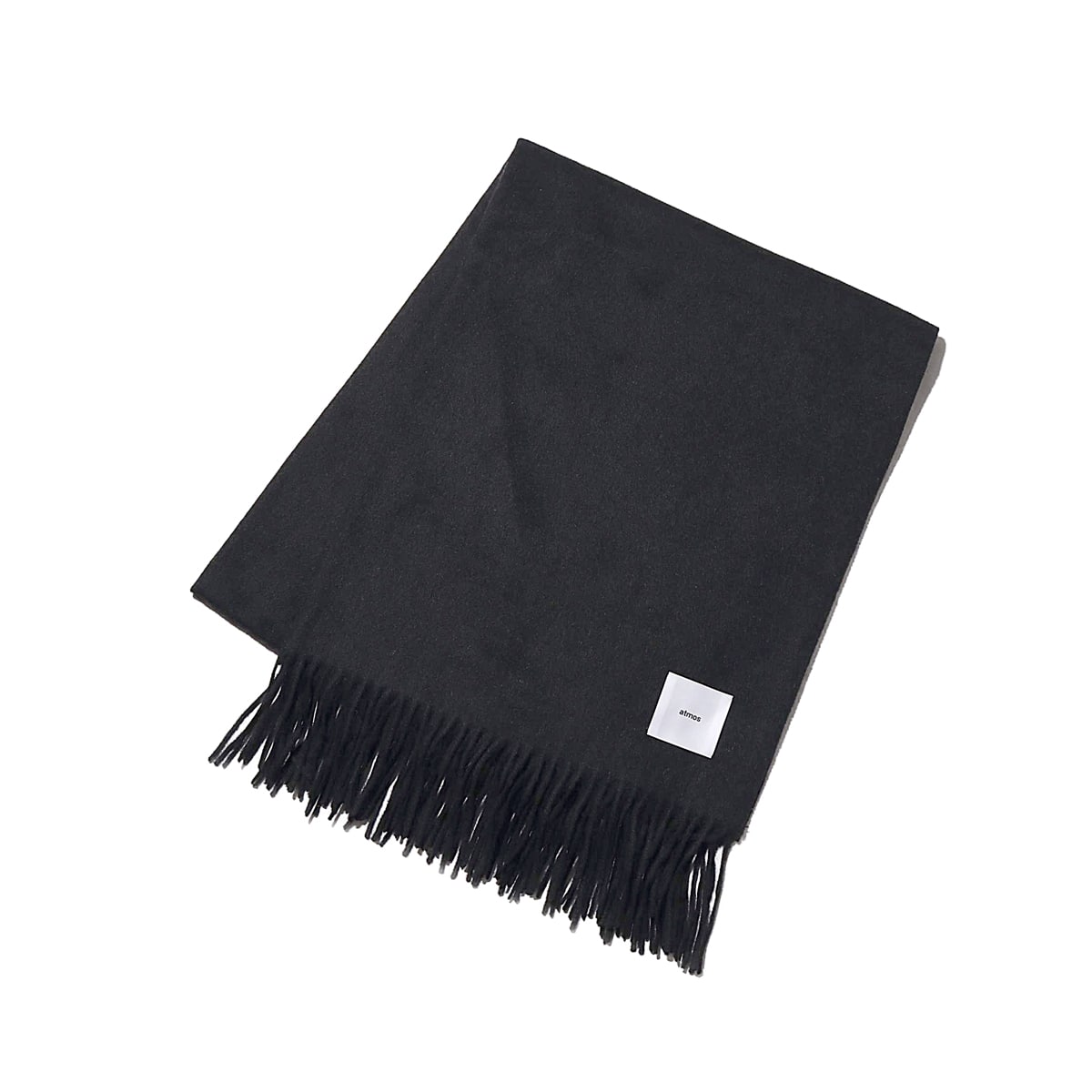 atmos pink カシミヤ ブレンド ストール BLACKのメイン画像