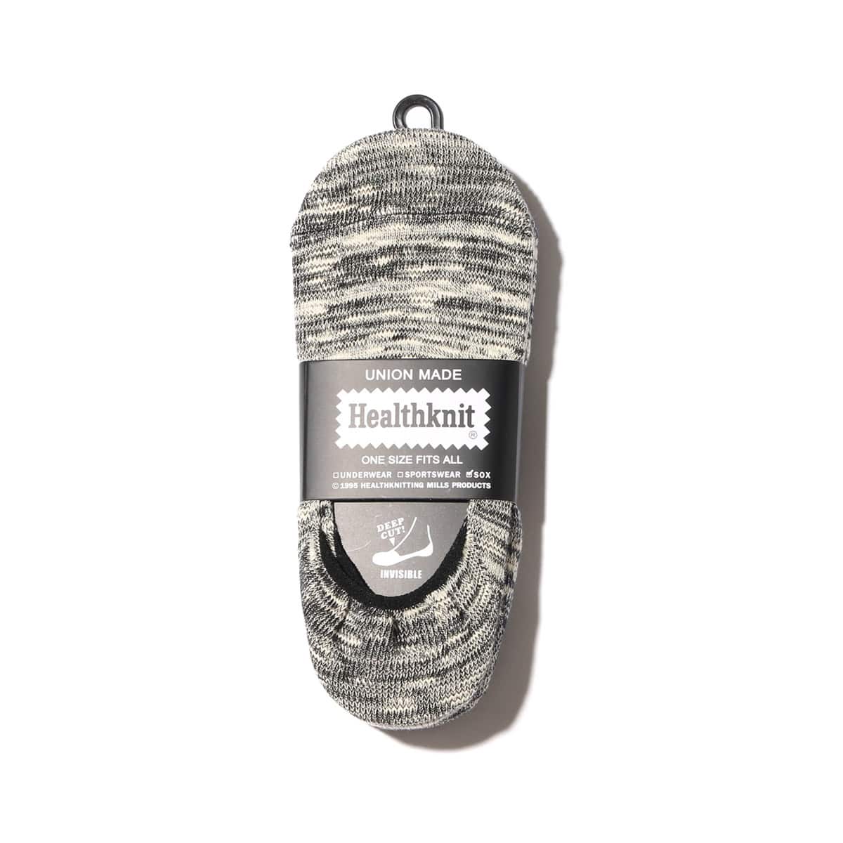 Healthknit  SLUB BASIC IN STEP  GRAY/NAVY/BLACKのメイン画像