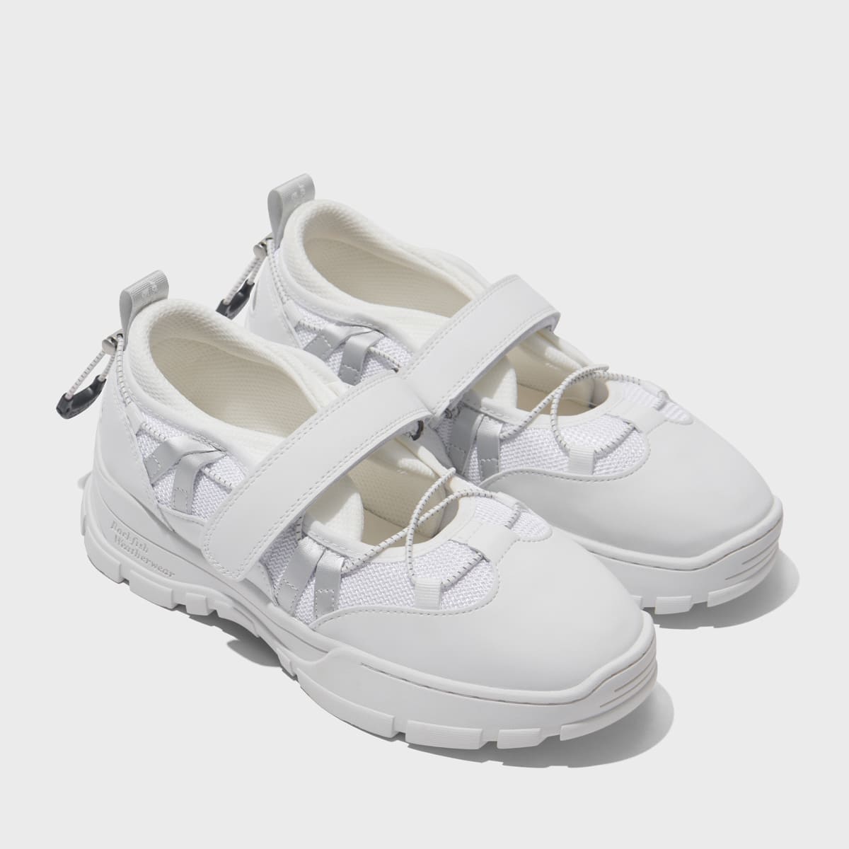 ROCKFISH WEATHERWEAR BRYN VELCRO SNEAKERS_BRUSHED SUEDE WHITEのメイン画像