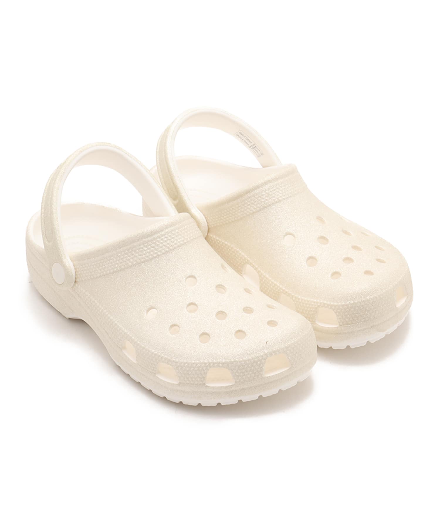 crocs Classic Glitter Clog Whiteのメイン画像