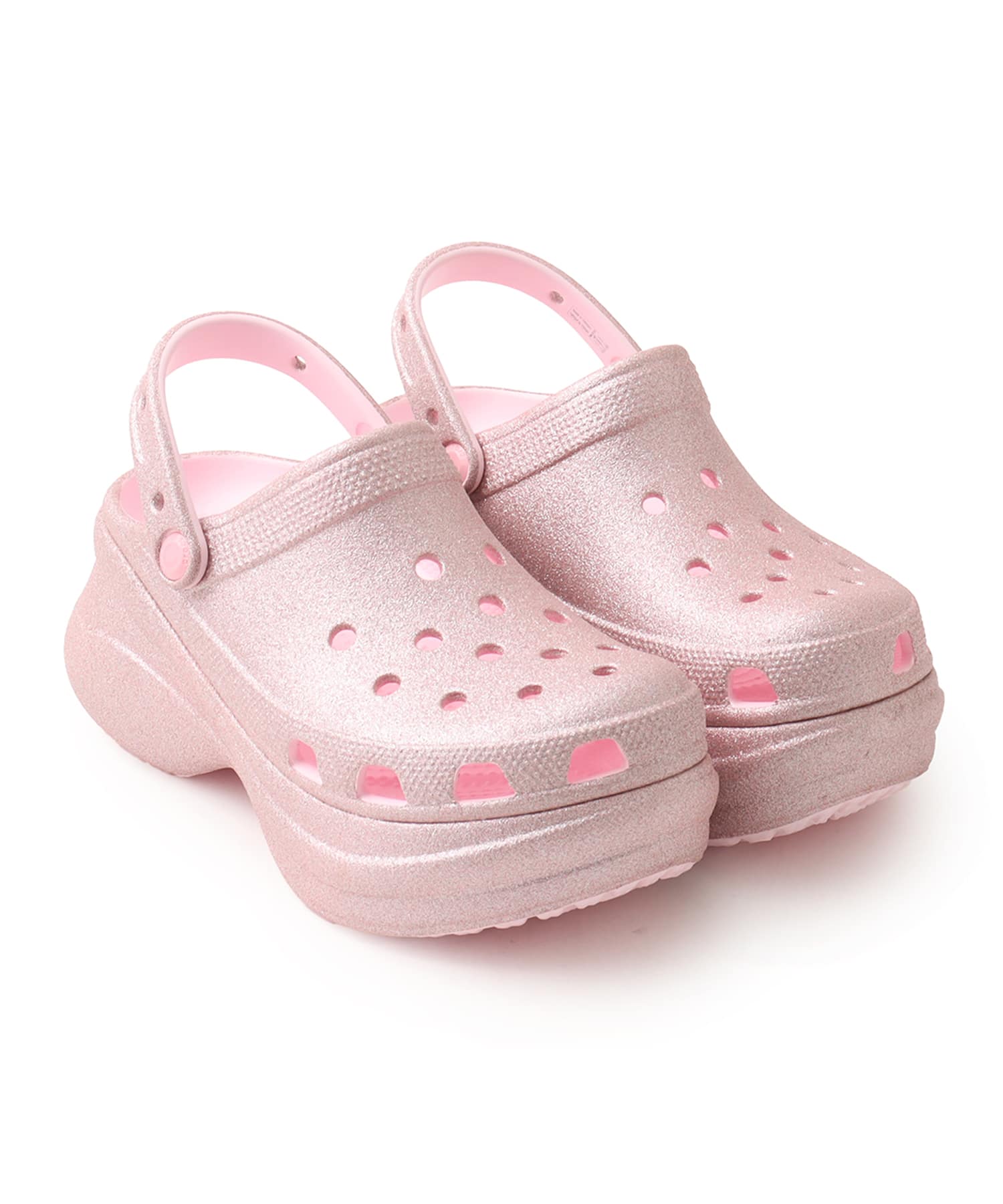 crocs Bae Glitter Clog Pink Milkのメイン画像