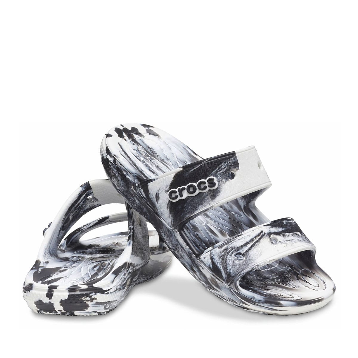 Crocs Classic Crocs Marbled Sandal White/Black 22SS-Iのメイン画像