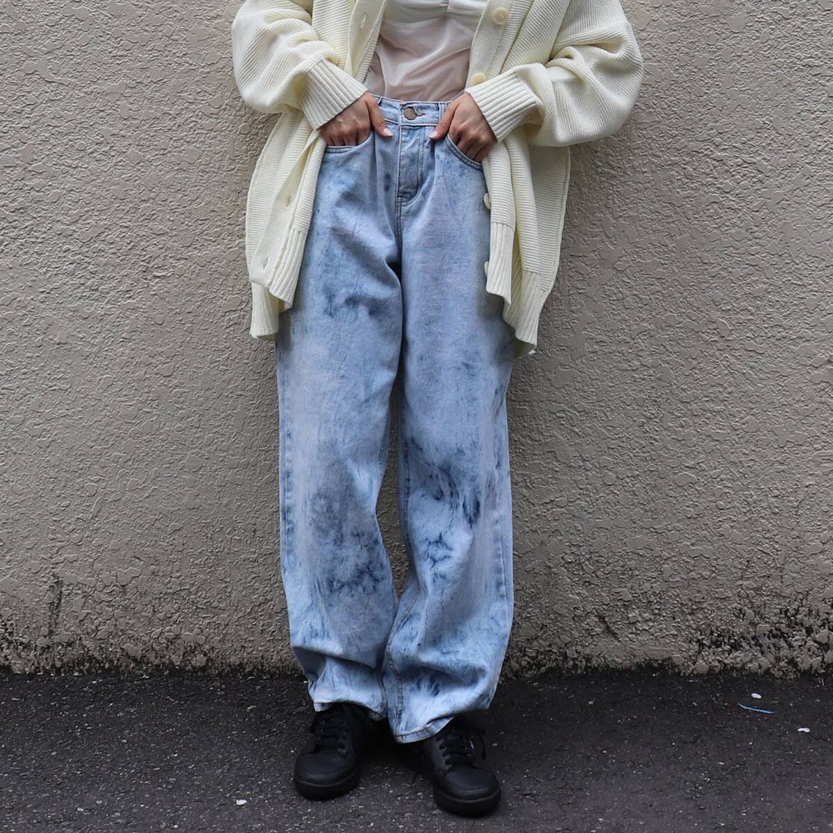 atmos pink タイダイ柄デニムパンツ BLUE 20SP-I_photo_large