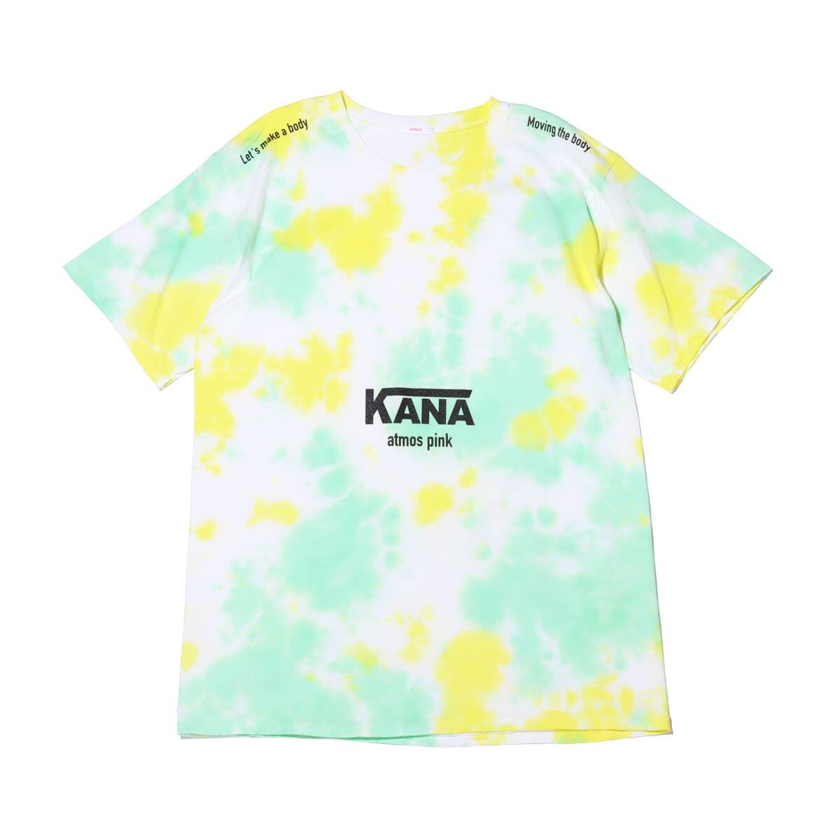 KANA x atmos pink タイダイ Tシャツ YELLOWのメイン画像