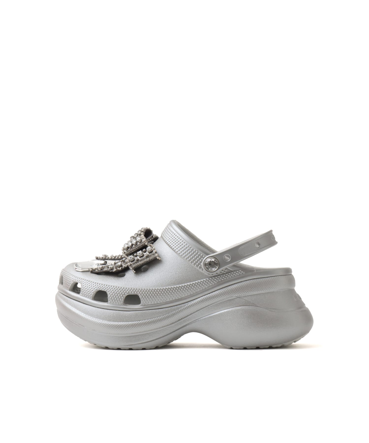 crocs Bae Bedazzled Bows Clog Silverのメイン画像
