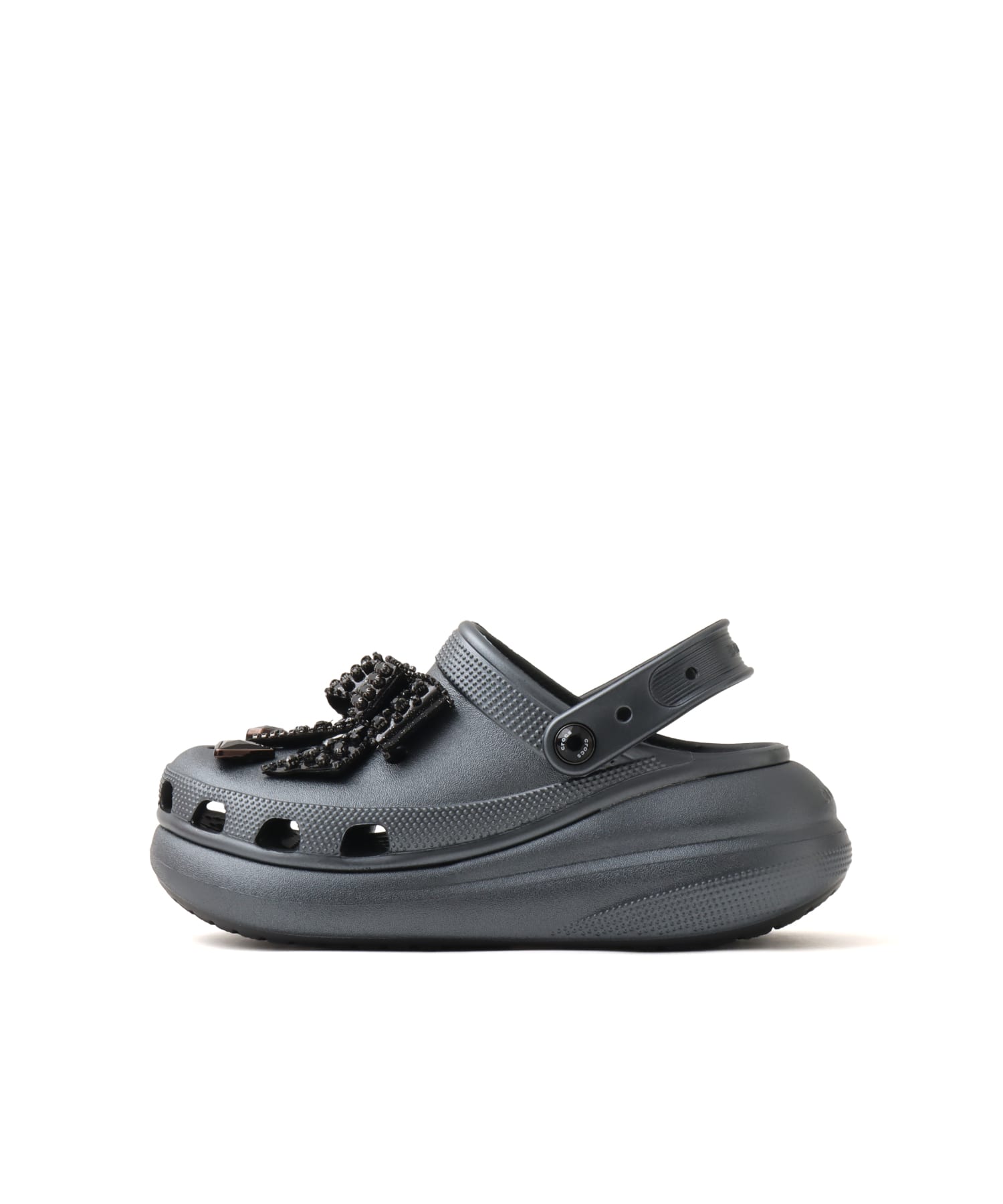 crocs Crush Bedazzled Bows Clog Blackのメイン画像