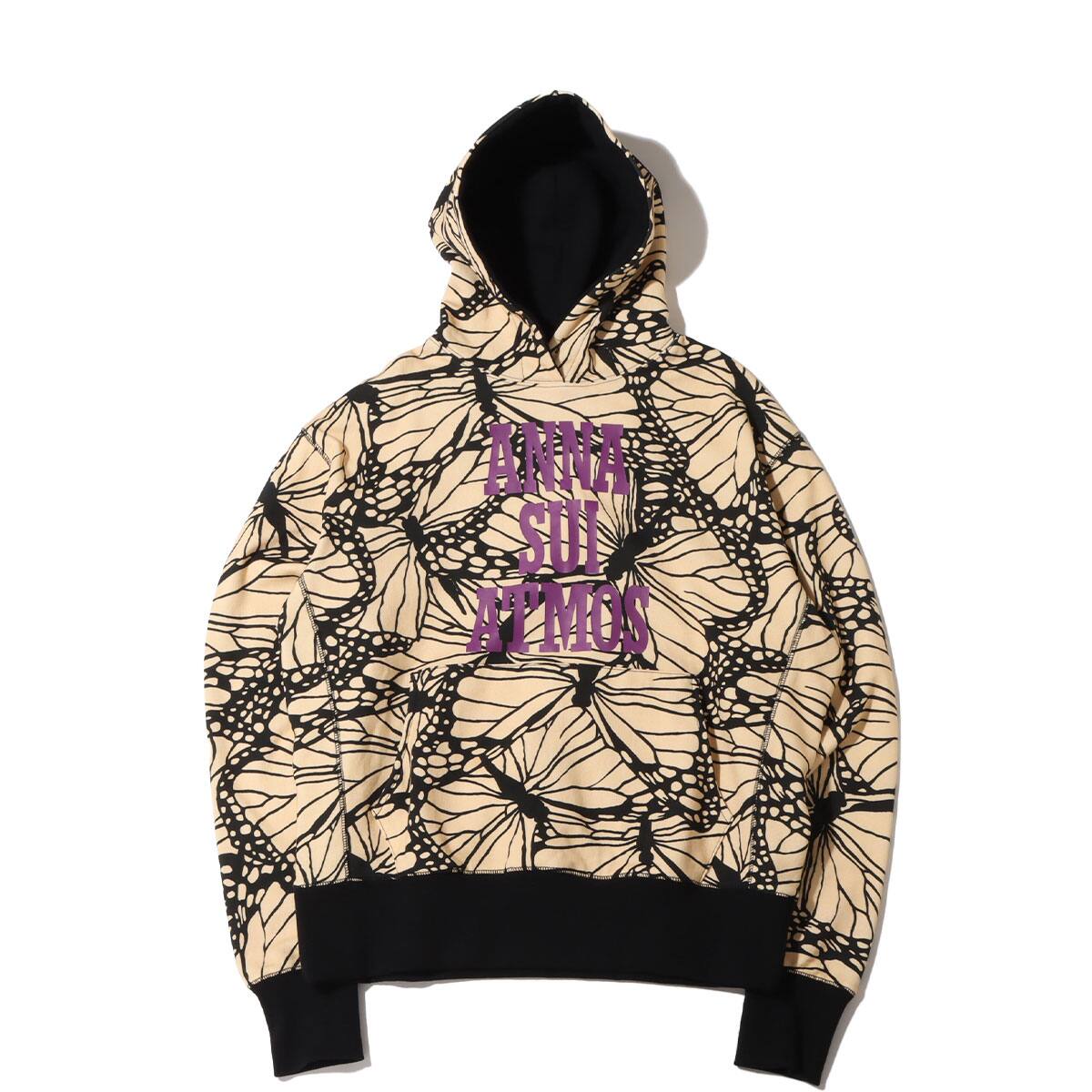 ANNA SUI x ATMOS 総柄 ロゴフーディー BEIGE