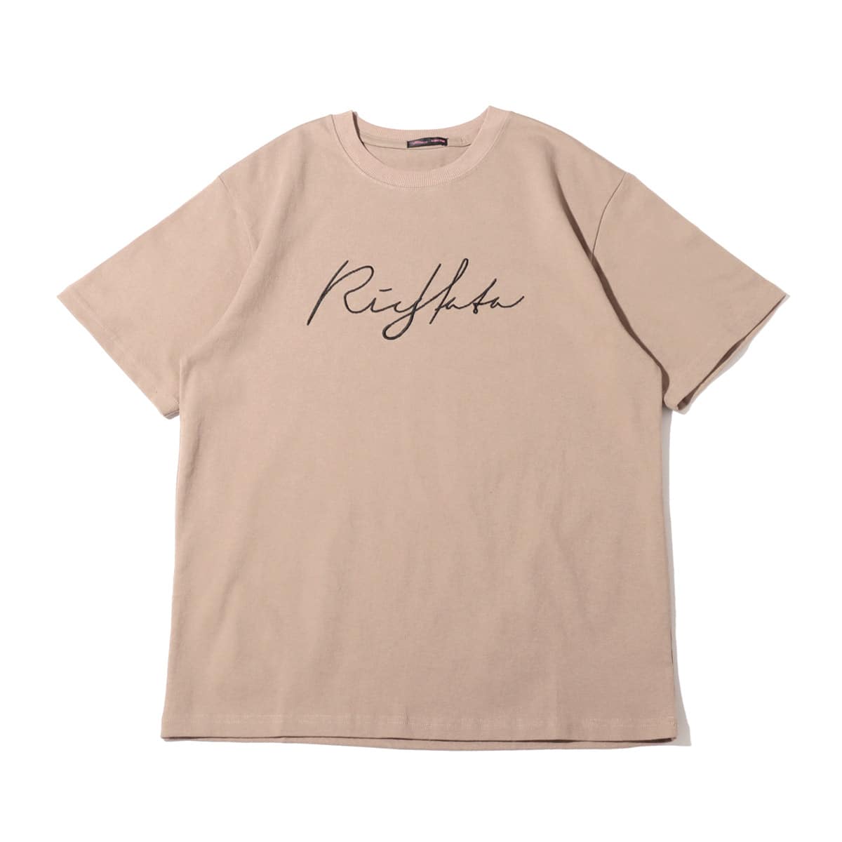 atmos pink RIEHATA × atmos pink ロゴ刺繍 BIG Tee BEIGEのメイン画像