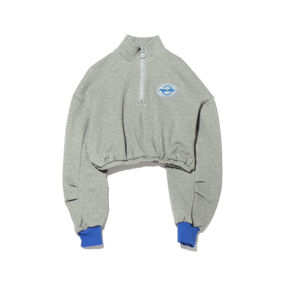 atmos pink シリコンパッチ ハイネック トップス GRAY×BLUEのメイン画像