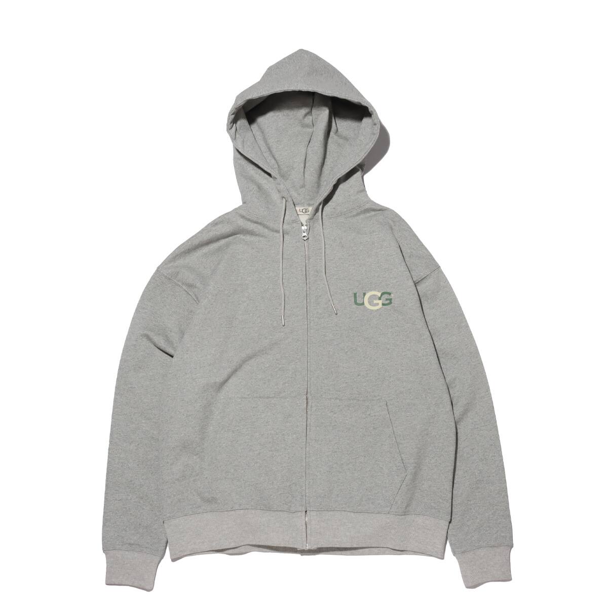 UGG スイッチングロゴ ジップアップ フーディー GRAY 21SS-I_photo_large
