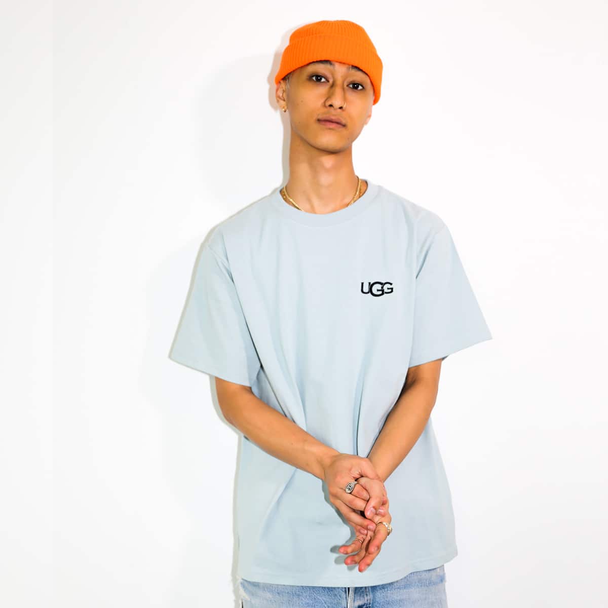 UGG ロゴ刺繍 Tシャツ BLUE 21SS-I_photo_large