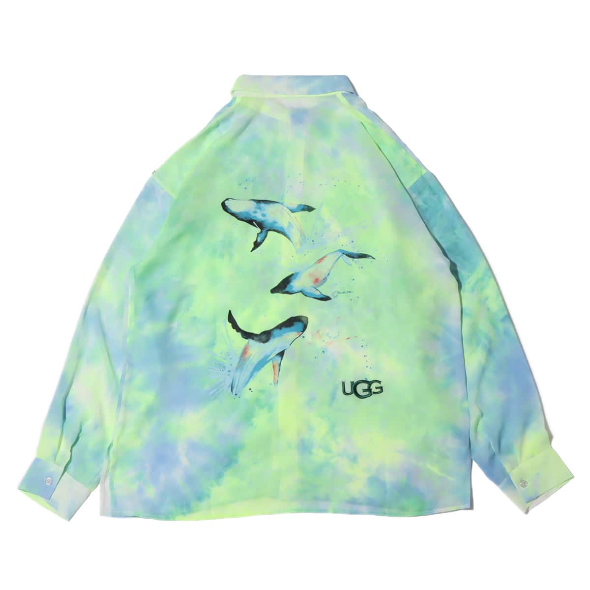 UGG×伊東楓 グラフィック タイダイシースルーシャツ GREEN 21FW-I_photo_large