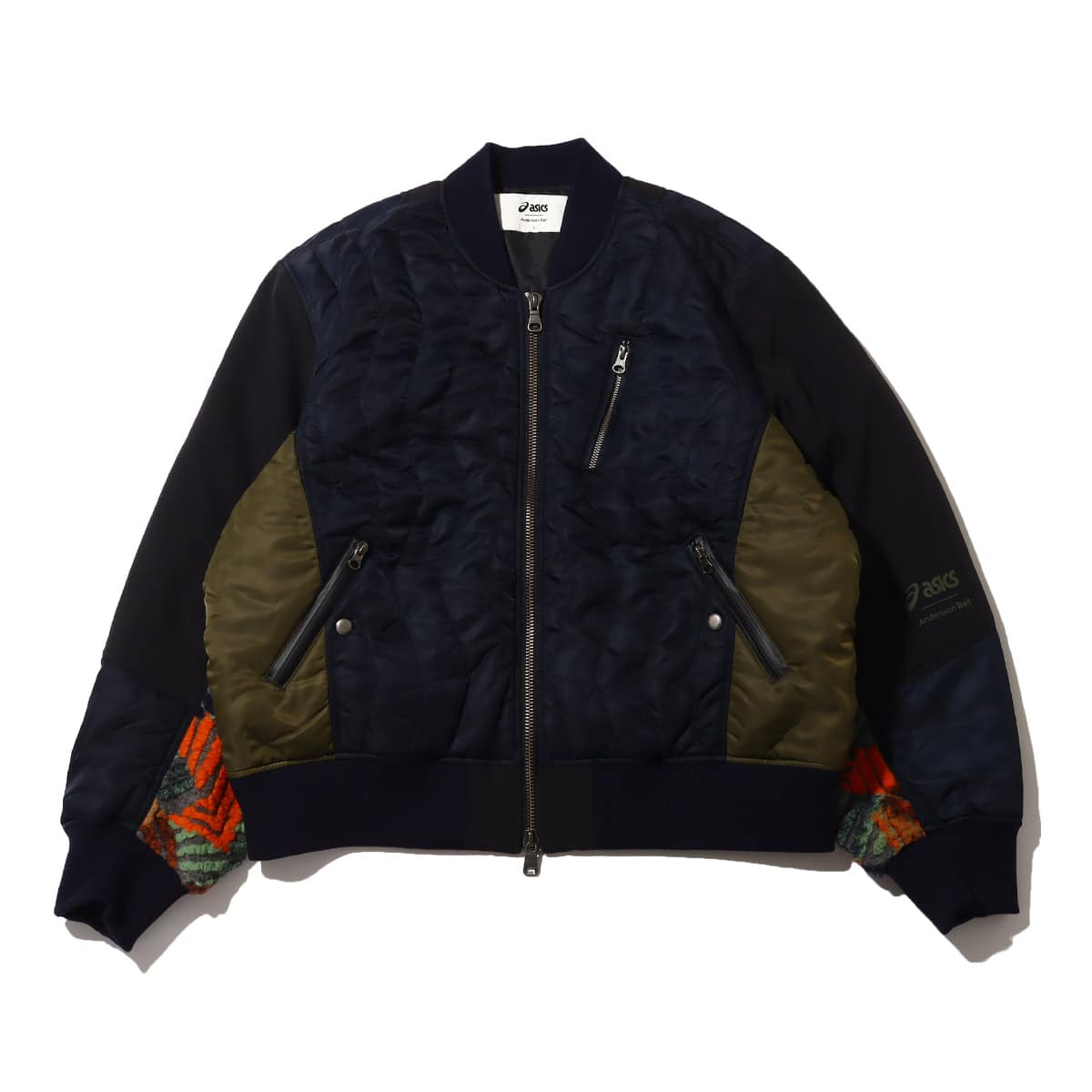 asics AB Contrast Quilting Bomber NAVY 23SS-S