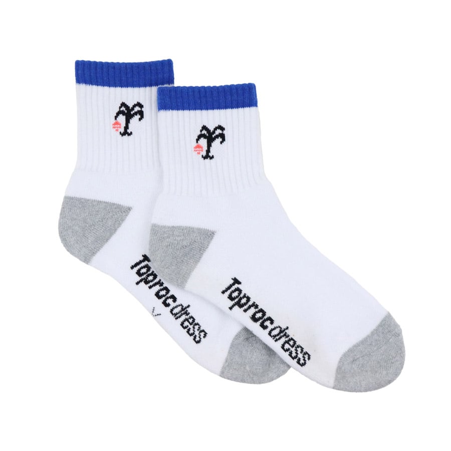 Gandhi x Toproc dress x atmos Relax-logo SOCKS WHITEのメイン画像