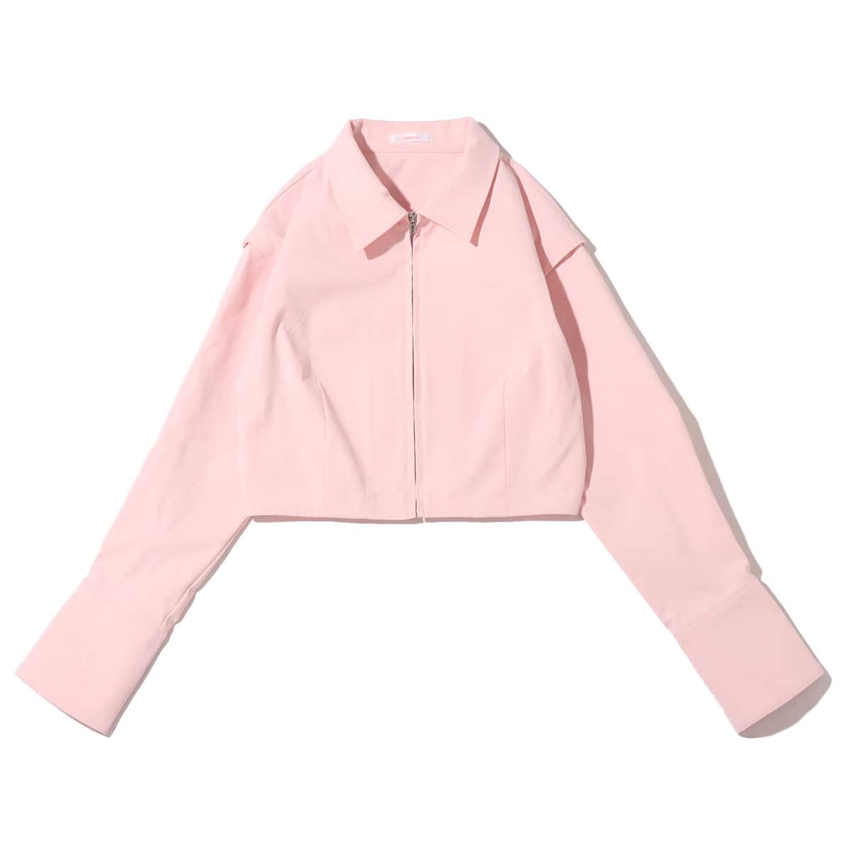 atmos pink ショート丈 フロントファスナーシャツ PINK