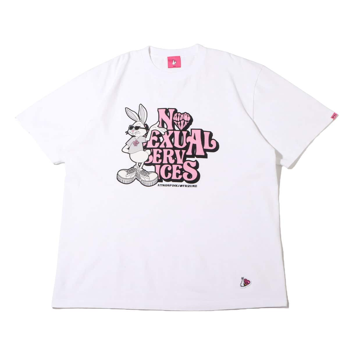 FR2UME atmos pink BUNNY MAYZE T-SHIRT WHITE 22SU-S