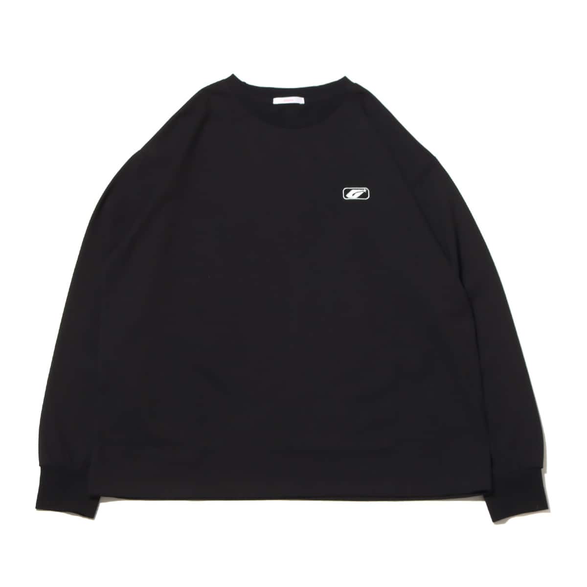 atmos pink ロゴ刺繍 ロンT BLACKのメイン画像